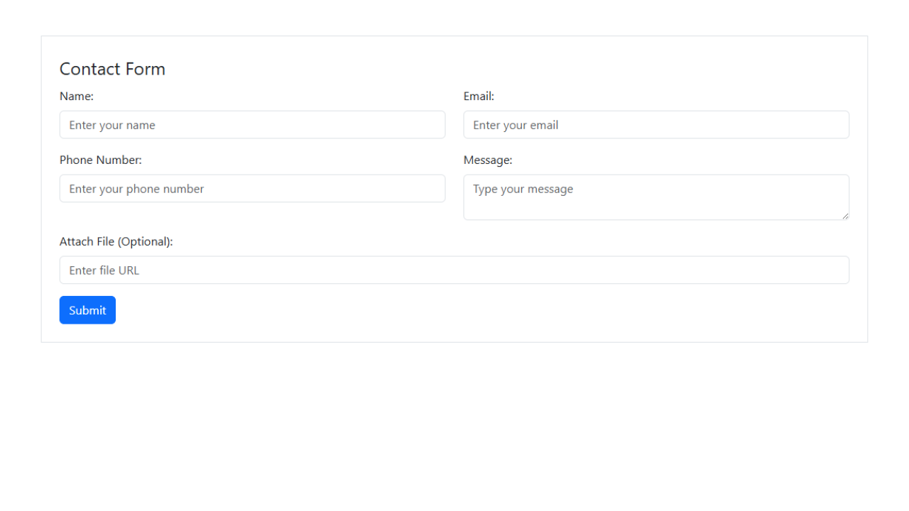 Receive Contact Form Data to Whatsapp Account